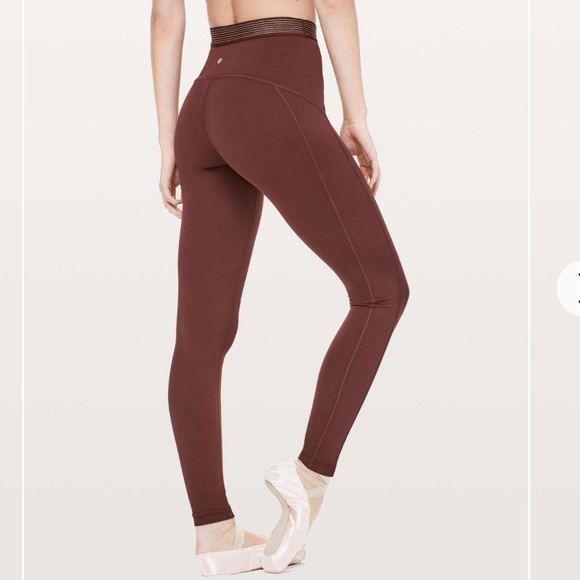 Lululemon Principal Dancer Golden Lining Tight *28"
Midnight Maroon - Picture 2 of 5